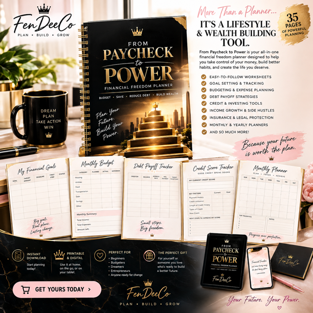 Financial Freedom Planner FROM PAYCHECK TO POWER